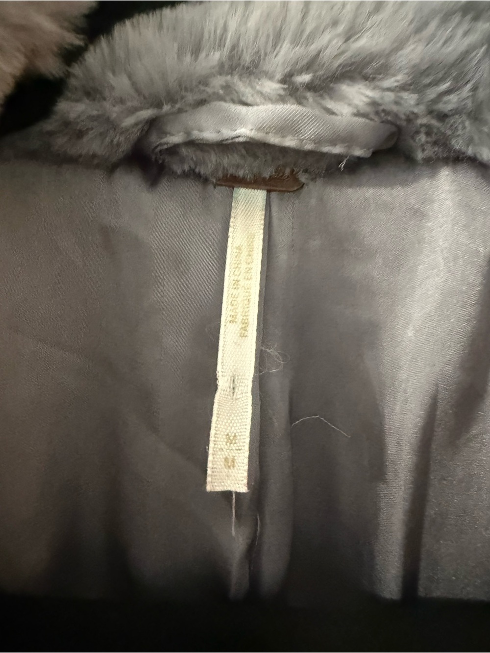 Free People Plush Double-Breasted Faux Fur Jacket in Light Gray - Picture 2 of 4